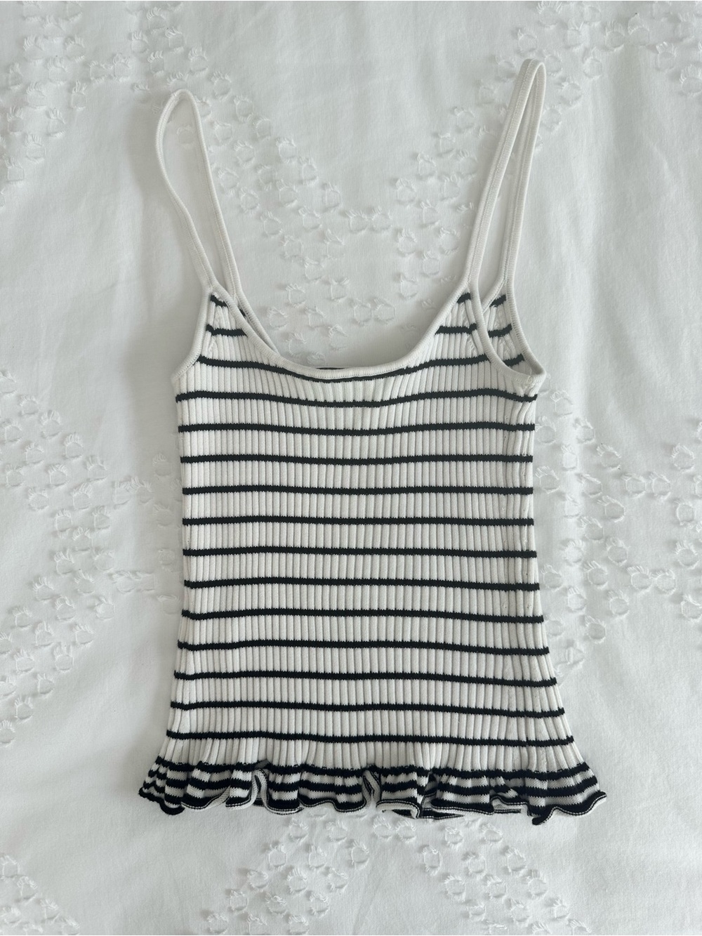 L'Academie Striped Ribbed Tank Top - Picture 3 of 8